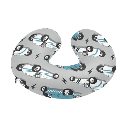 Racing Vintage Pattern Print Design A02 U-Shaped Travel Neck Pillow