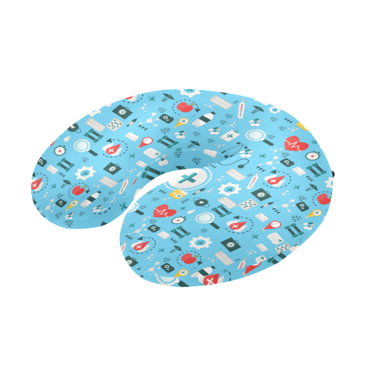 Medical Pattern Print Design 06 U-Shaped Travel Neck Pillow