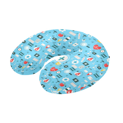 Medical Pattern Print Design 06 U-Shaped Travel Neck Pillow