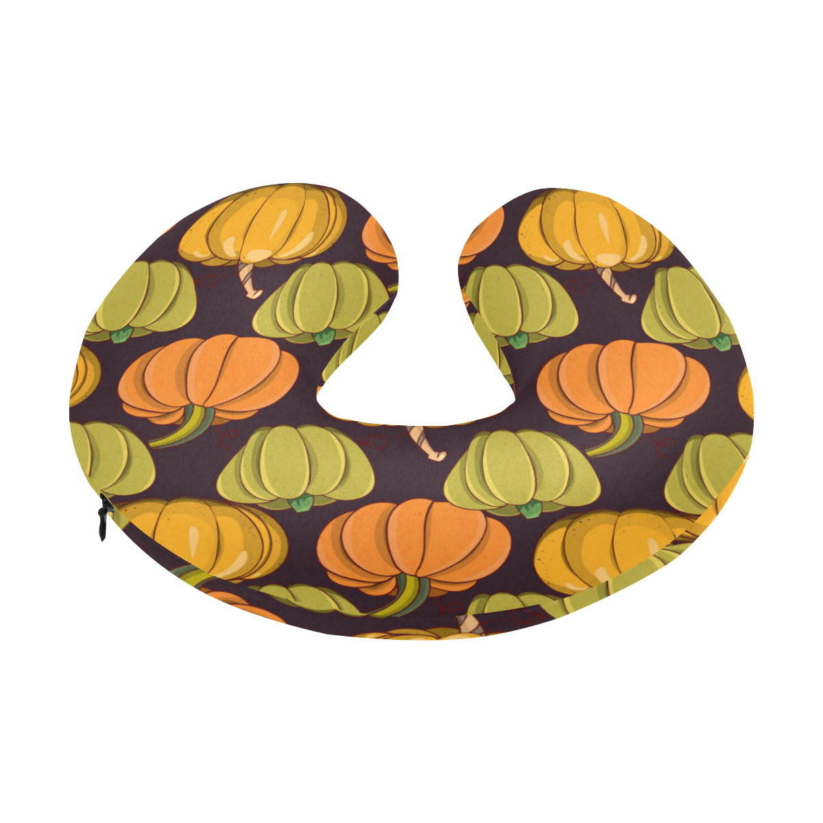 Pumpkin Pattern Print Design A01 U-Shaped Travel Neck Pillow