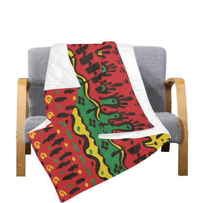 Rasta Pattern Print Design A01 Premium Quilt