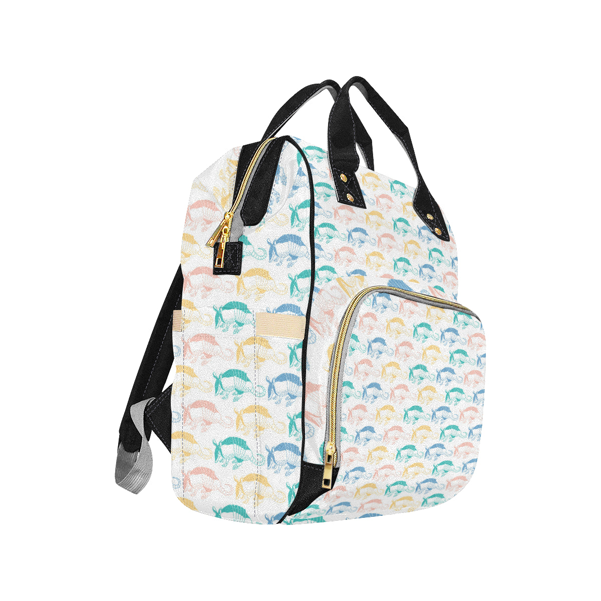 Armadillo Pattern Print Design 05 Diaper Bag Backpack
