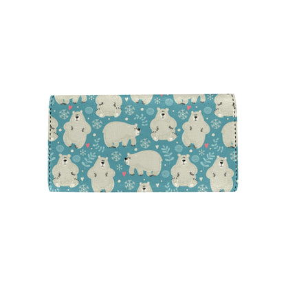 Bear Pattern Print Design BE04 Women's Trifold Wallet