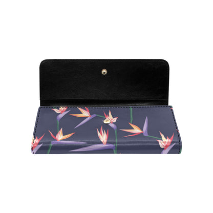 Bird Of Paradise Pattern Print Design BOP015 Women's Trifold Wallet