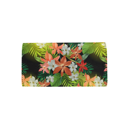 Amaryllis Pattern Print Design AL07 Women's Trifold Wallet
