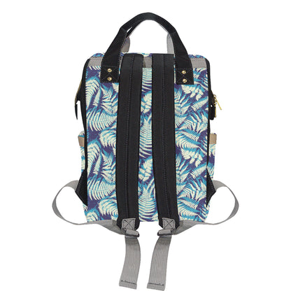 Fern Leave Summer Print Pattern Diaper Bag Backpack