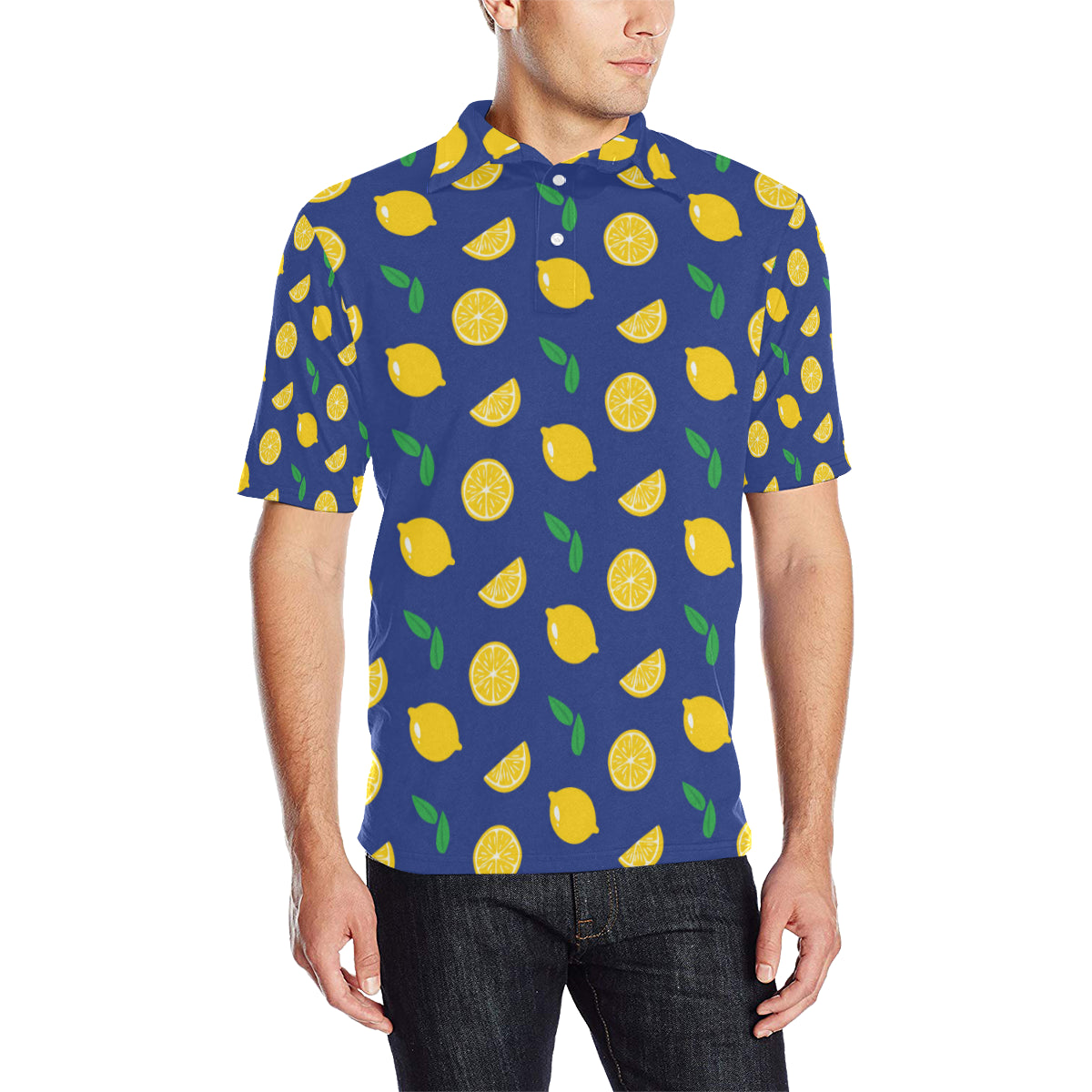 Citrus  Pattern Print Design 02 Men Polo Shirt