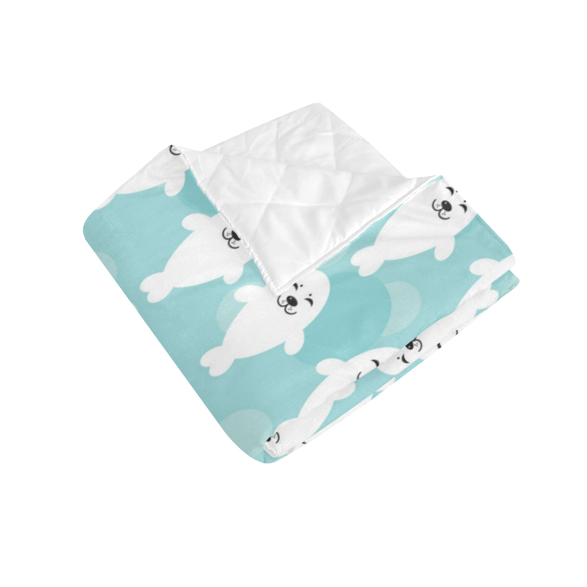 Sea Lion Baby Pattern Print Design 01 Premium Quilt