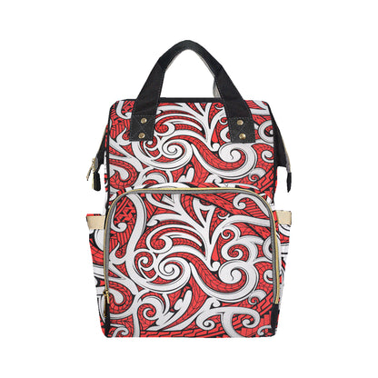 Maori Polynesian Themed Design Print Diaper Bag Backpack