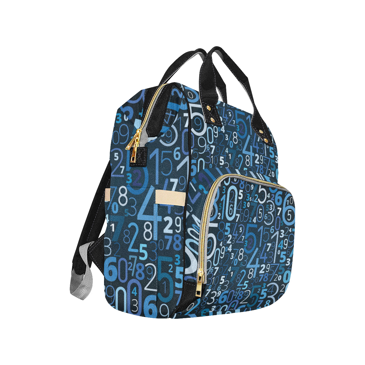 Number Pattern Print Design A02 Diaper Bag Backpack