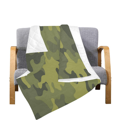 Military Camouflage Pattern Print Design 02 Premium Quilt