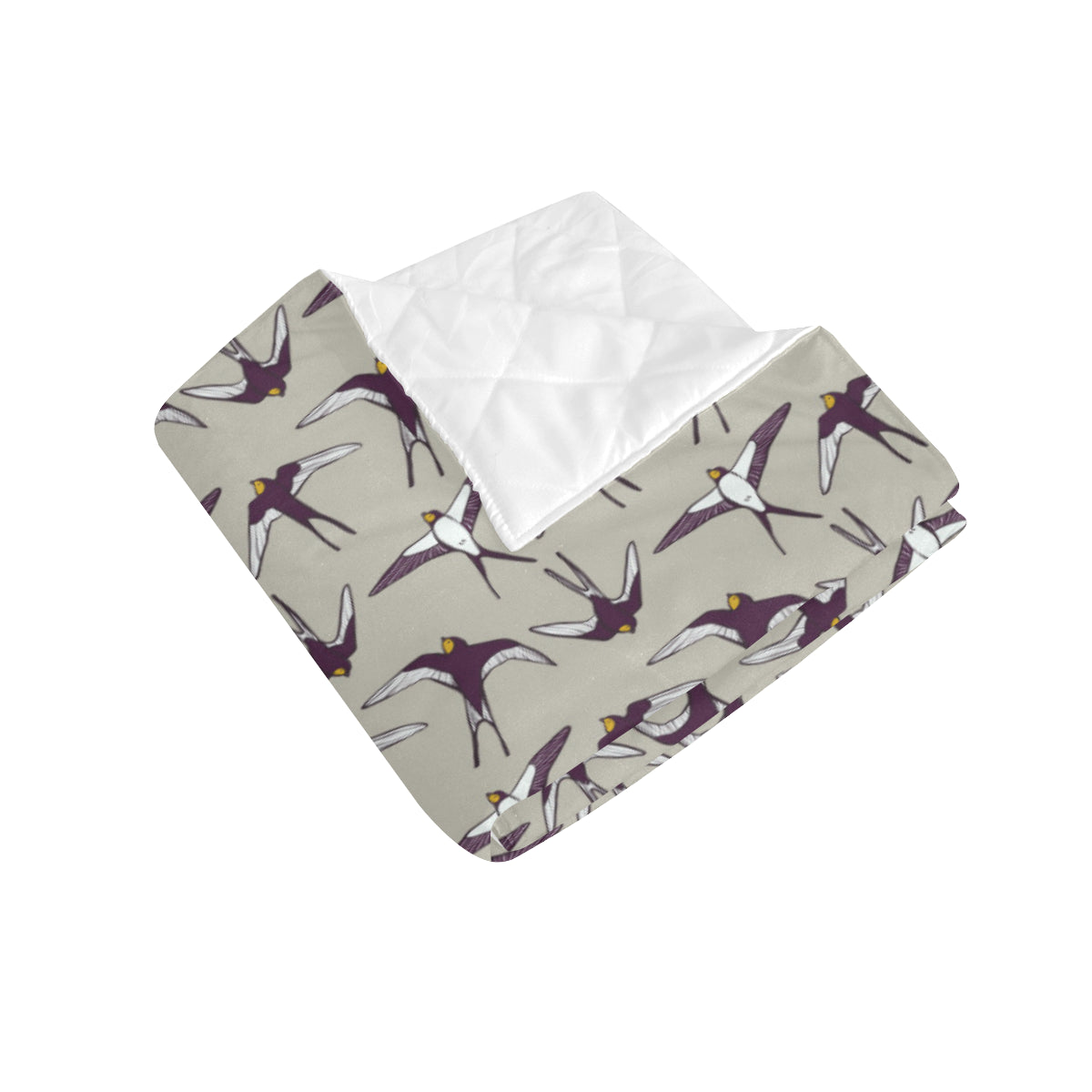 Swallow Bird Pattern Print Design 03 Premium Quilt