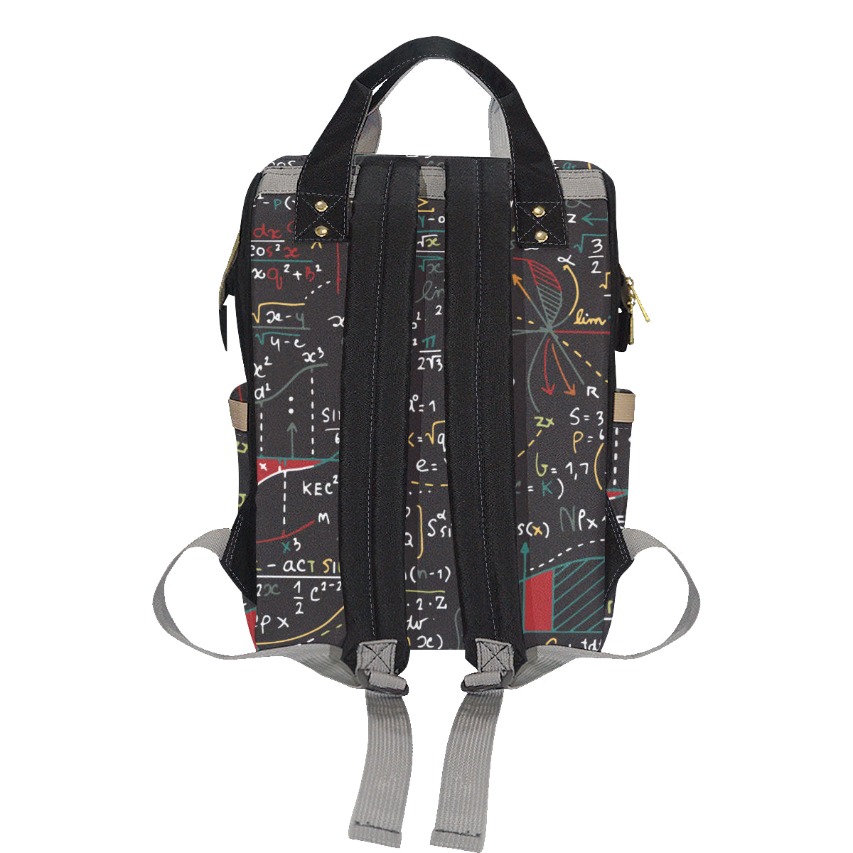 Math Pattern Print Design 04 Diaper Bag Backpack