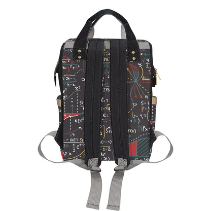 Math Pattern Print Design 04 Diaper Bag Backpack