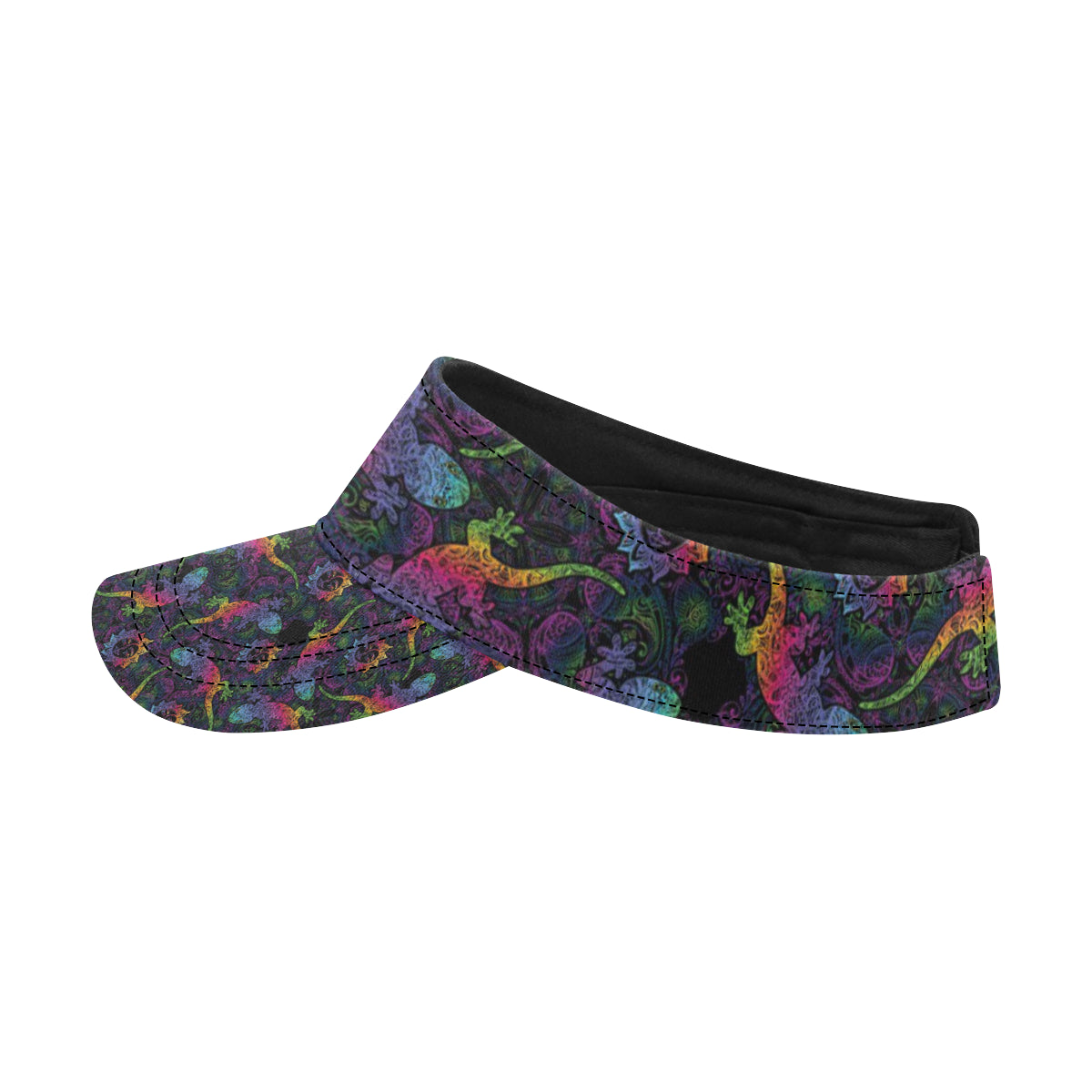 Gecko Rainbow Pattern Print Design 03 Unisex Sun Visor