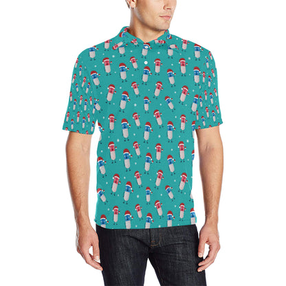 Pill Pattern Print Design A03 Men Polo Shirt
