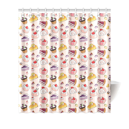 Cake Pattern Print Design 01 Shower Curtain
