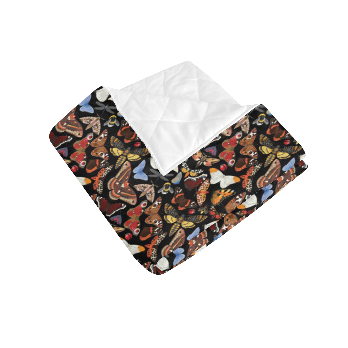 Butterfly Pattern Print Design 08 Premium Quilt