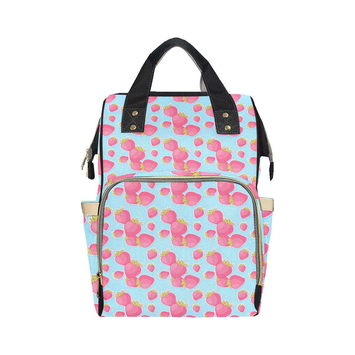 Strawberry Pattern Print Design SB04 Diaper Bag Backpack