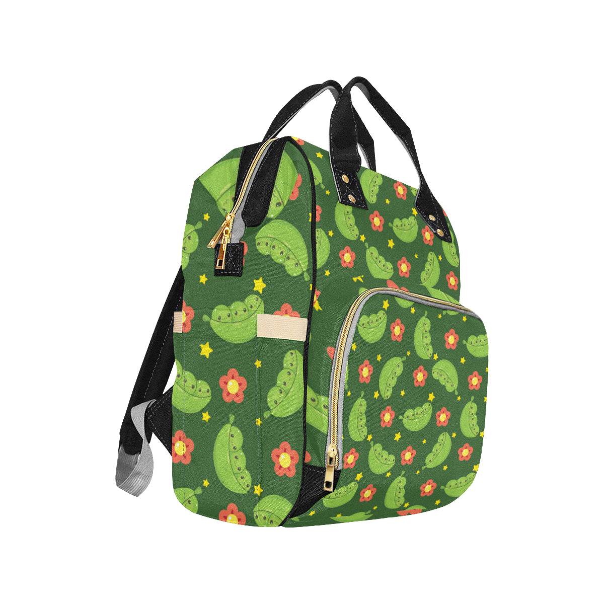 Peas Pattern Print Design A01 Diaper Bag Backpack