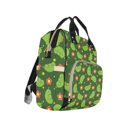 Peas Pattern Print Design A01 Diaper Bag Backpack