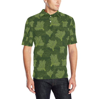 Kale Pattern Print Design 01 Men Polo Shirt