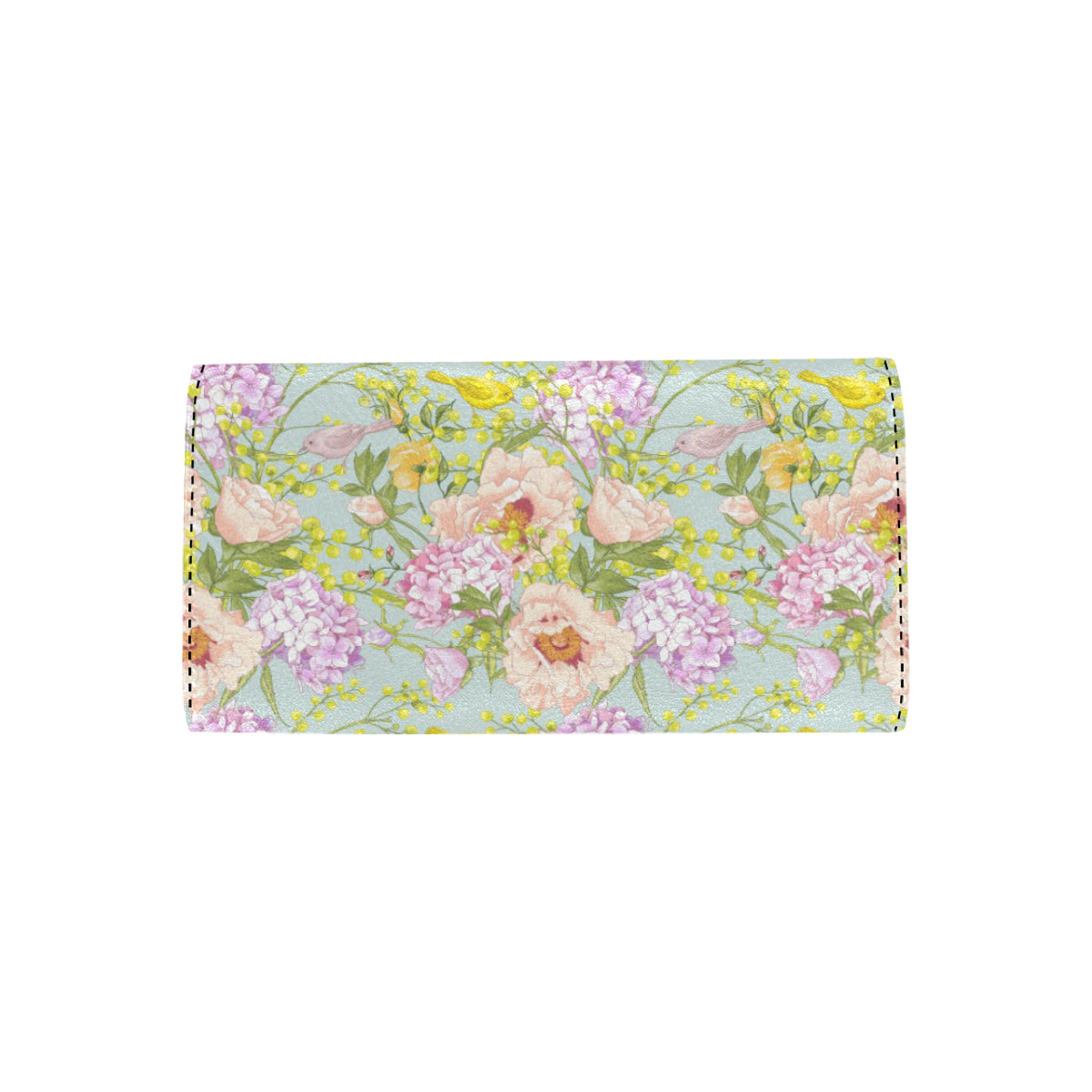 Hydrangea Pattern Print Design HD02 Women's Trifold Wallet