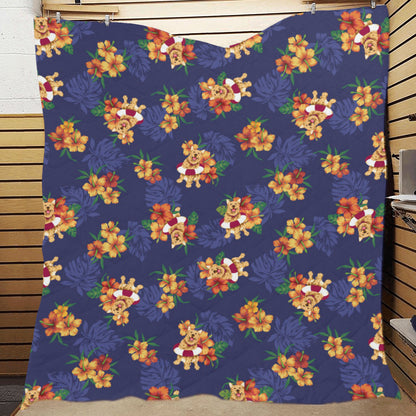 Hawaiian Themed Pattern Print Design H02 Premium Quilt