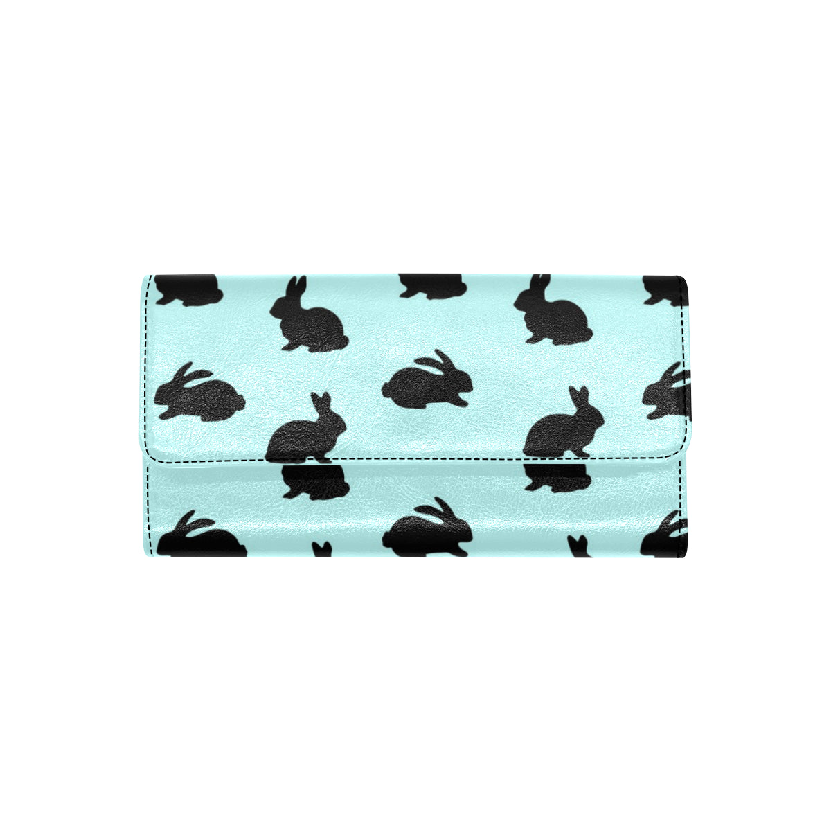 Rabbit Pattern Print Design RB010 Women's Trifold Wallet