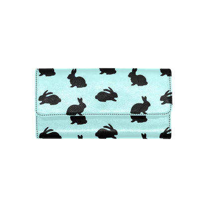 Rabbit Pattern Print Design RB010 Women's Trifold Wallet