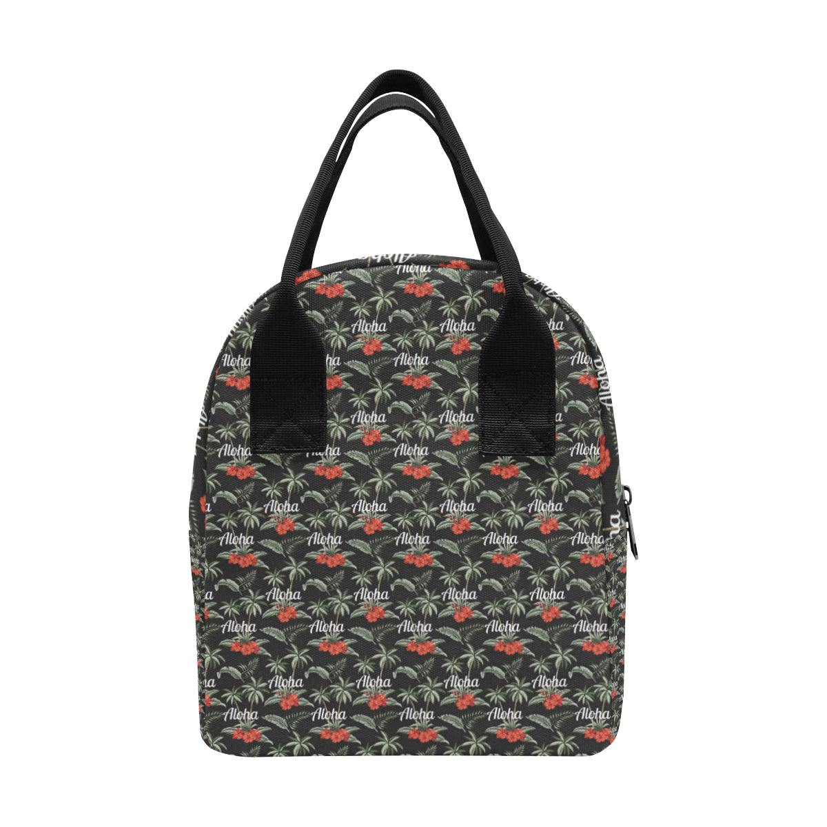 Aloha Palm Tree Design Themed Print Insulated Lunch Bag