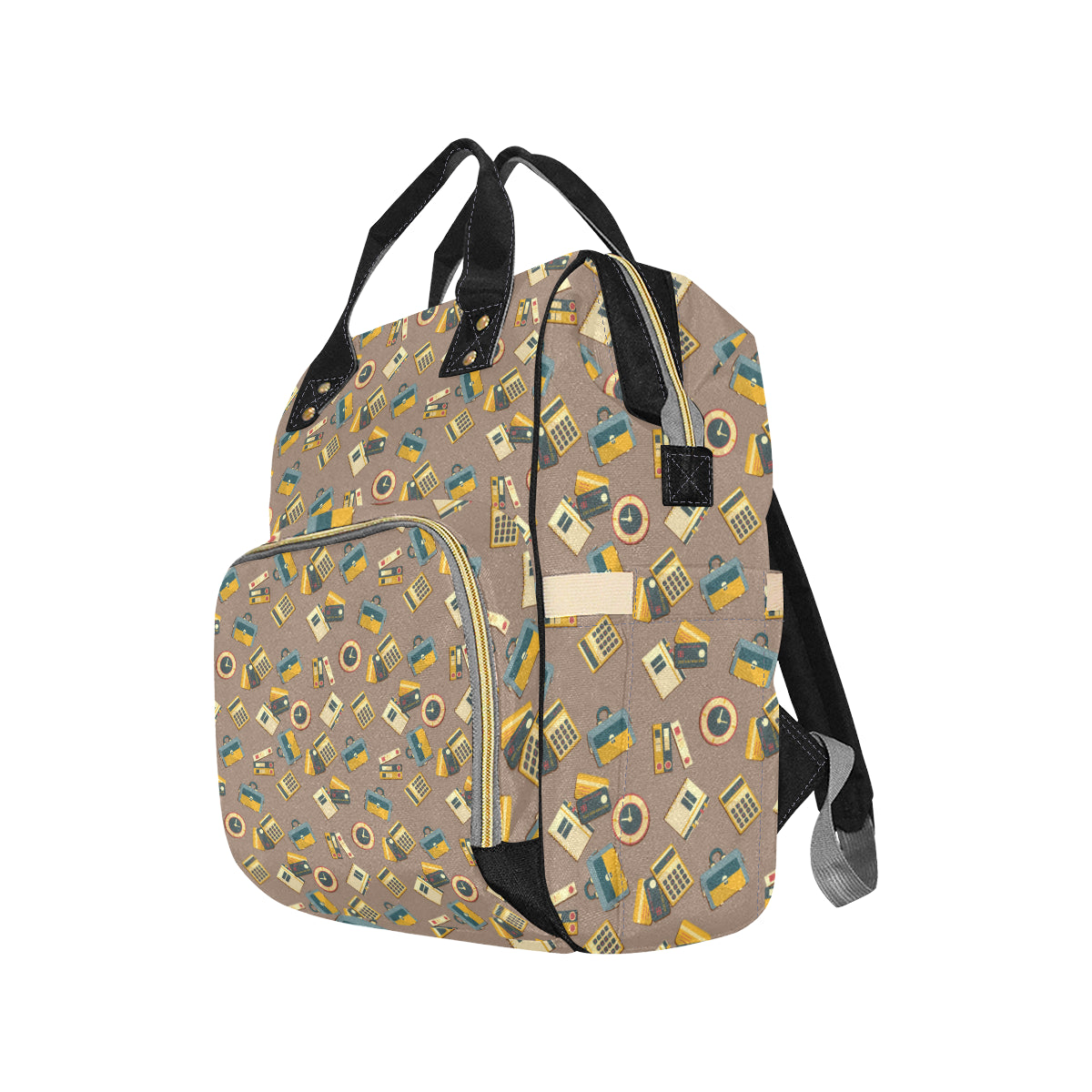 Accounting Financial Pattern Print Design 03 Diaper Bag Backpack
