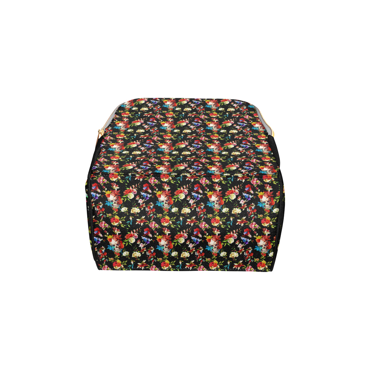 Skull Roses Flower Design Themed Print Diaper Bag Backpack