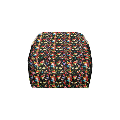 Skull Roses Flower Design Themed Print Diaper Bag Backpack