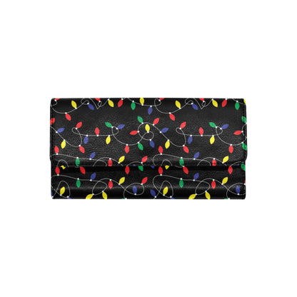 Christmas Light Pattern Print Design 04 Women's Trifold Wallet