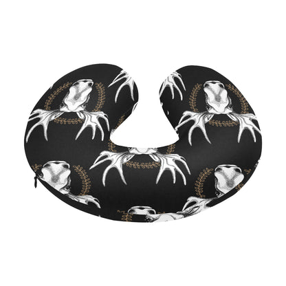 Moose Pattern Print Design 02 U-Shaped Travel Neck Pillow