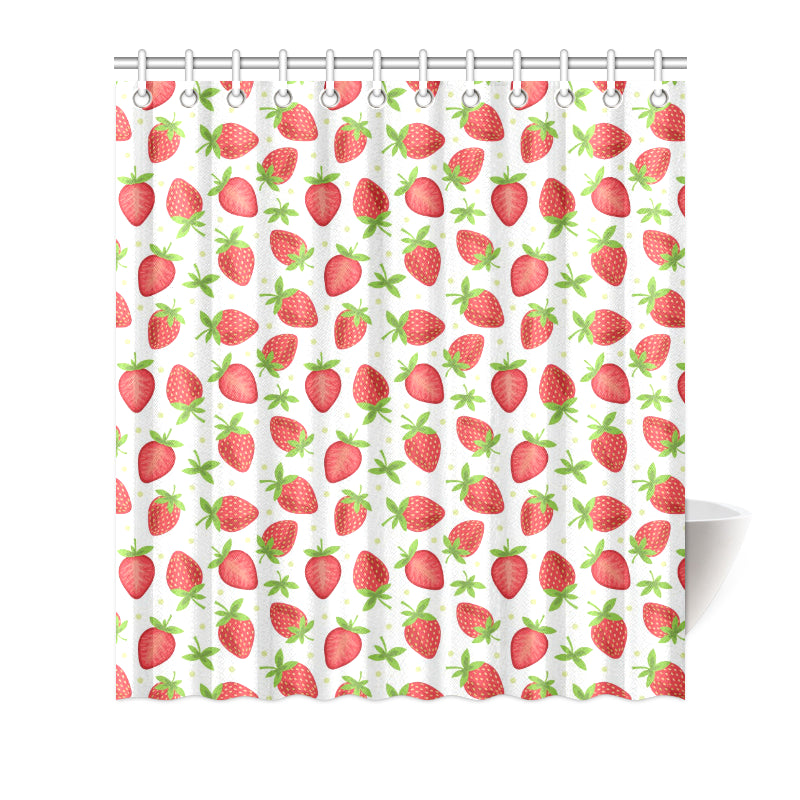 Strawberry Pattern Print Design SB07 Shower Curtain