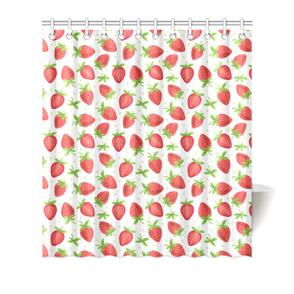 Strawberry Pattern Print Design SB07 Shower Curtain