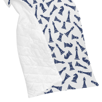 Chess Pattern Print Design 03 Premium Quilt