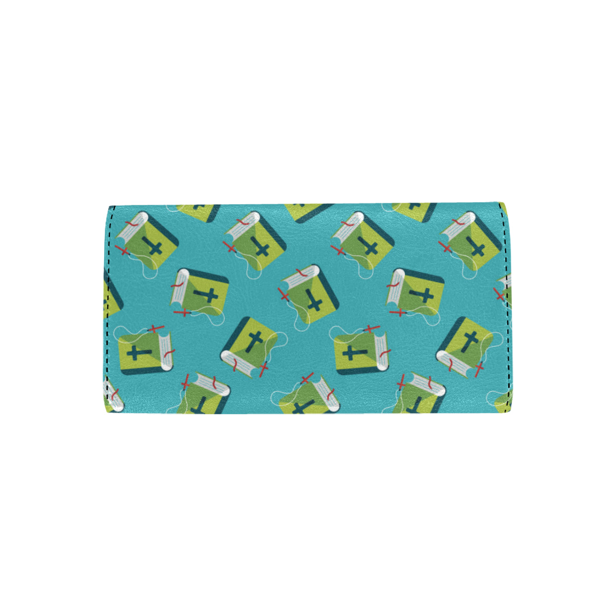 Bible Pattern Print Design 01 Women's Trifold Wallet