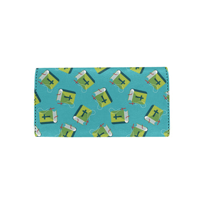 Bible Pattern Print Design 01 Women's Trifold Wallet