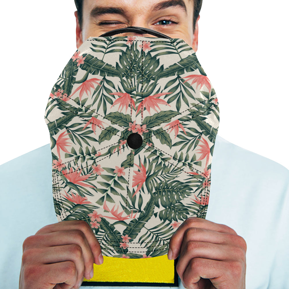 Tropical Flower Palm Leaves Snapback Cap