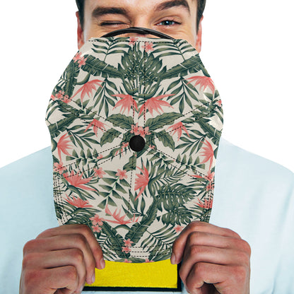 Tropical Flower Palm Leaves Snapback Cap