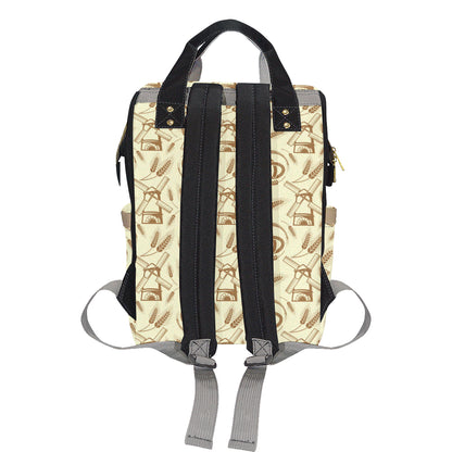 Agricultural Windmills Print Design 03 Diaper Bag Backpack