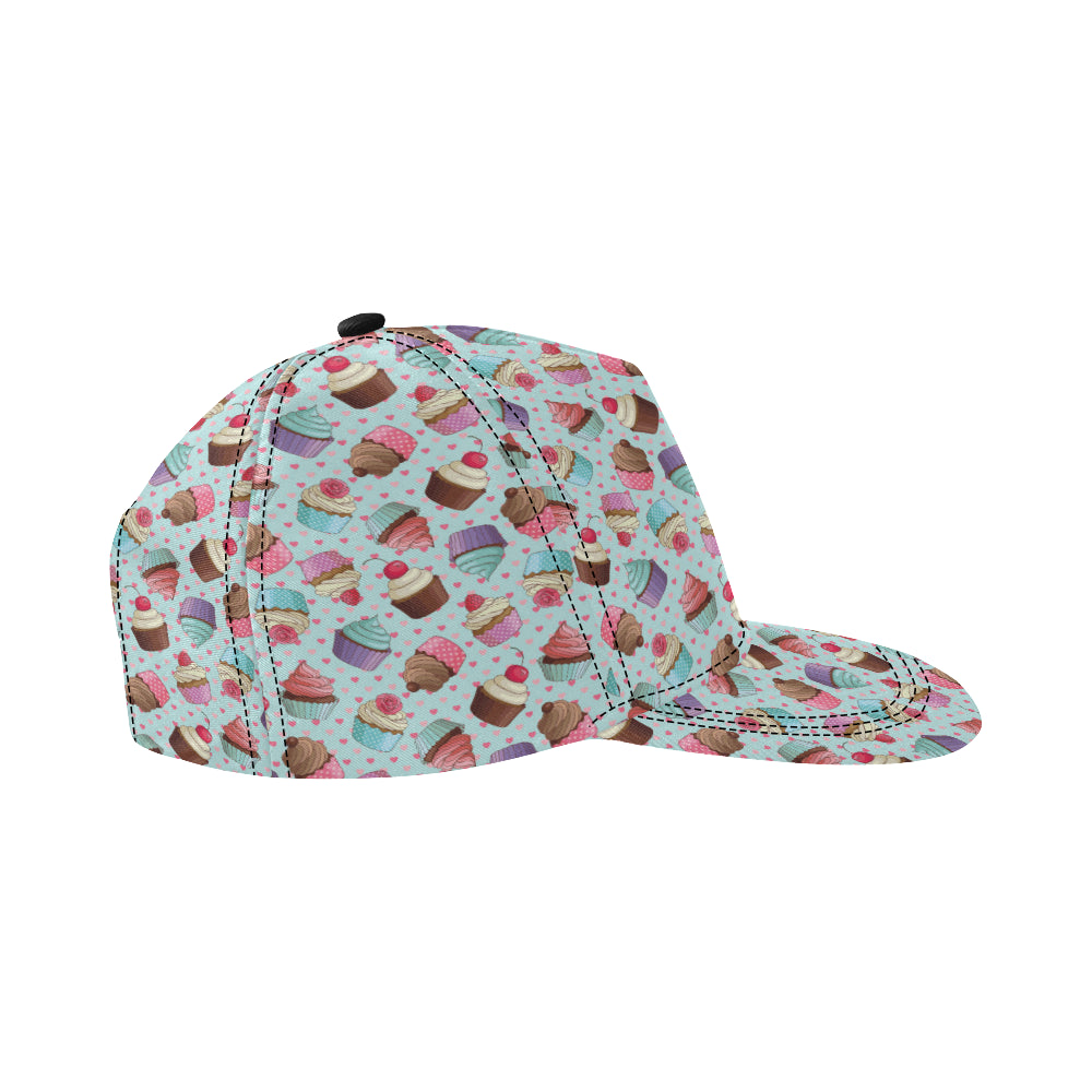 Cupcakes Fancy Heart Print Pattern Snapback Cap