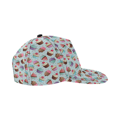Cupcakes Fancy Heart Print Pattern Snapback Cap
