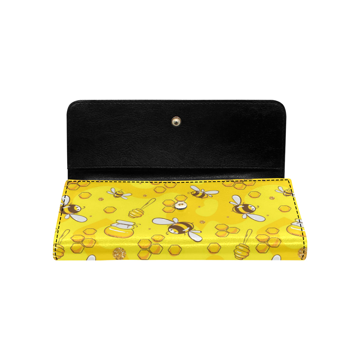 Bee Pattern Print Design BEE01 Women's Trifold Wallet