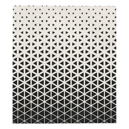 Geometric Black White Pattern Print Design 03 Premium Quilt