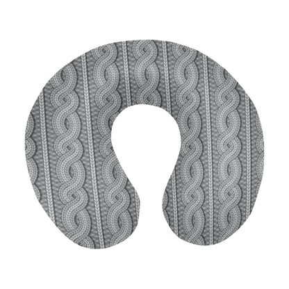 Cable Knit Pattern Print Design 01 U-Shaped Travel Neck Pillow