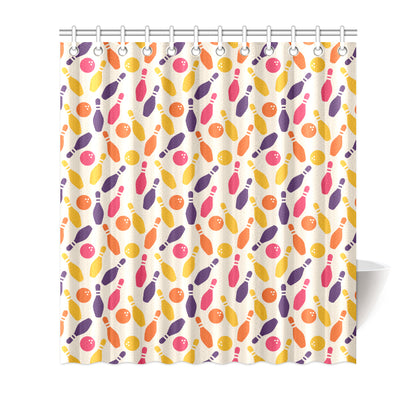 Bowling Pattern Print Design 06 Shower Curtain
